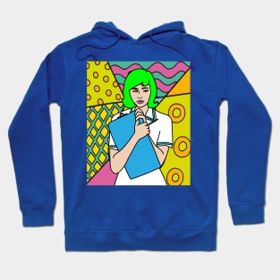 Colorful And Pretty Retro Nurse Hoodie